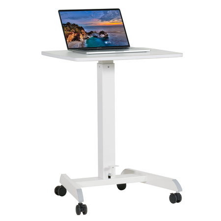 KANTEK Mobile Height Adjustable Sit to Stand, White STS300W